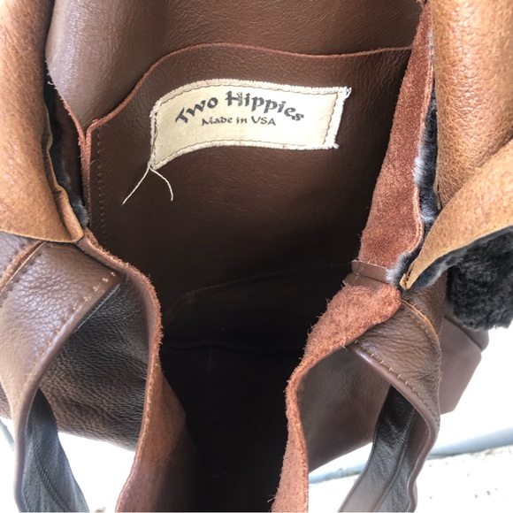 Two Hippies Leather Fur Bag. - Picture 10 of 11